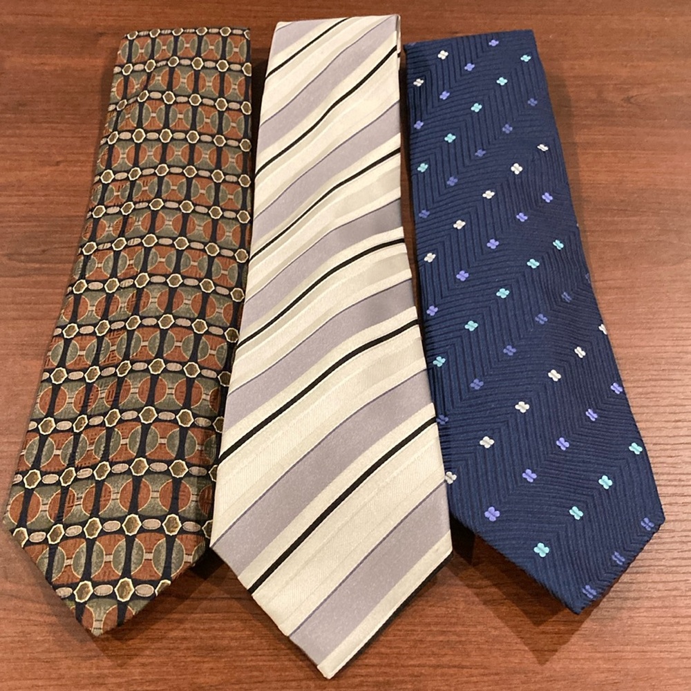 3 assorted Geoffrey Beene designer ties
